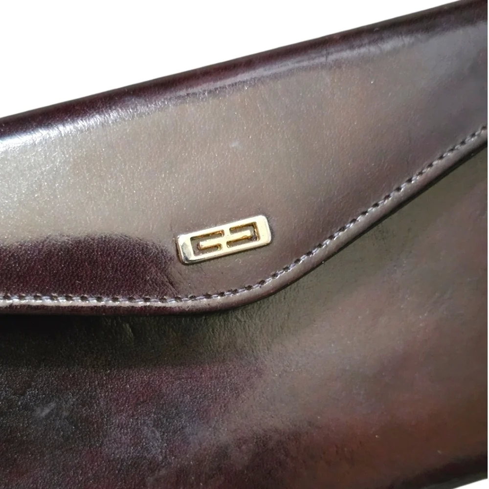 GARY Vintage Burgundy Leather Wallet USA Made Genuine Leather